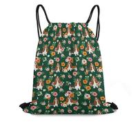 Sac A Dos Cordon, Confort Sacs À Cordon, Fleurs De Basset Fou, Léger Sac De Natation pour Decontracte, Femme, Homme, 36X42cm