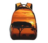Sac À Dos Coucher De Soleil Sur La Savane Africaine Backpack Pour Loisirs | Sac d'École Tendance Daypack Loisirs Pour Léger Ordinateur Portable Tendance