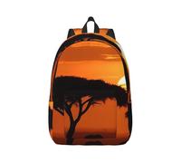 Sac À Dos Coucher De Soleil Sur La Savane Africaine Cartable Pour Léger | Sac d'École Léger Backpack homme et femme Pour Ordinateur Portable homme et femme Tendance