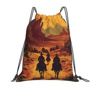 Sac À Dos Cowboy De L'Ouest des Années 70 Gym Sack Réglable Sacs À Cordon Pliable Sac De Sport pour Gym Fête Voyage