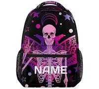 Sac À Dos Crâne De Squelette Humain Personnalisé, Papillon De Nuit | Sac a Dos Scolaire mode Rucksack Pour Voyages