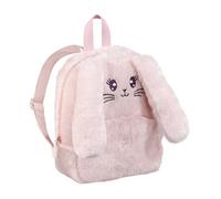 Viquel - Sac à dos enfant Cuddle - Sac à dos Maternelle ou crèche en matière douce - 1 compartiment zippée - Lapin rose