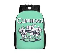 Sac à dos Cuphead The Delicious Last Course, léger, unisexe, basique, pour la journée, pour ordinateur portable, pour les voyages, S-XTYD2261 Noir