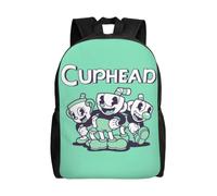 Sac à dos Cuphead The Delicious Last Course, léger, unisexe, basique, pour la journée, pour ordinateur portable, pour les voyages, S-XTYD2261 Noir