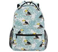 Sac À Dos Cute Cartoon Toucan Bird Sac A Dos Scolaire Unisexe Rucksack Durable Cartables pour Voyage Randonnée Étudiant