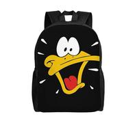 Sac à dos Daffy Duck, imprimé en 3D, style dessin animé, idéal pour les voyages ou les loisirs - SYS507 Noir
