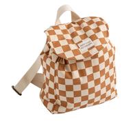Sauthon Sac à dos maternelle Petit Chou en coton imprimé damier – Caramel TU