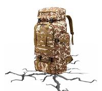 Sac à dos d'assaut - Sac à dos imperméable et robuste pour homme - 80 l - Grand sac à dos militaire pour randonnée, camping, trekking, chasse, Camouflage du désert, Refer to description