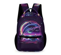 Sac À Dos Dauphin Pour Filles Cartable Créature de la Mer Primaire CM1/CE2 Sac Ecole Élégant Et Léger Pour 9 Ans, Sacs D'école