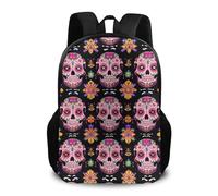 Sac À Dos Day Dead Colorful Sugar Skull Cartable Loisirs Daypack Léger Bookbag pour Randonnée Voyage Étudiant