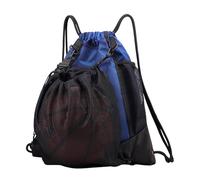 Sac à dos de basket-ball avec poche en maille - Sac de sport pliable - Grande capacité pour fitness, yoga, randonnée et camping, bleu foncé, Siehe Beschreibung