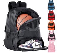 Sac à Dos de Basket-Ball pour Homme et Femme avec Compartiment pour Ballon et Chaussures, capacité 30 L, léger et Respirant, pour Volley-Ball, Football, Sport, Voyage, école, Salle de Sport