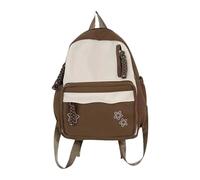 Sac à dos de campus pratique en nylon résistant à l'usure Caractéristiques organisationnelles Panneau arrière respirant Équipement scolaire moderne pour adolescents Sacs à dos scolaires, Marron, Mass