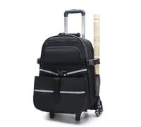 Sac à Dos de Chantier Robuste, Sac à Dos d'architecte - avec Chariot Détachable, Sac à Outils pour kit de réparation - avec Organisateur de Casque Caché et Roues d'escalade Triangulaires