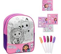 Sac à dos de coloriage Gabby's Dollhouse avec marqueurs et autocollants - Ensemble de sacs à dos créatifs et personnalisables pour filles et fans de Gabby's Dollhouse