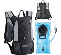Sac à dos de course et d'hydratation 2L - Sac à dos de vélo en TPU pour la randonnée - Noir - Idéal pour la course à pied et le vélo