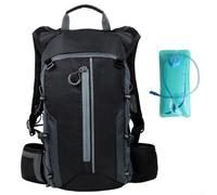 Sac à dos de course léger avec poche d'hydratation 3L en nylon imperméable pour cyclisme, randonnée, marathons avec design en maille respirante (noir)