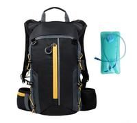 Sac à dos de cyclisme d'extérieur avec poche d'hydratation de 3 L, capacité de 10 L, nylon imperméable ultra léger, système de ventilation en maille et bandes réfléchissantes pour la sécurité nocturne