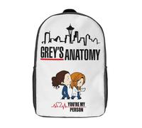 Sac à dos de dessin animé Grey's Anatomy, sac à bandoulière basique, cartable, sac à dos - XTYD1679 Noir