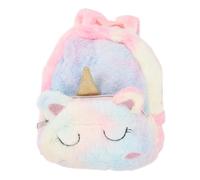 Sac à dos de dessin animé pour enfants, sac à dos en peluche, cartable doux et mignon avec sangle réglable pour filles, tout-petits, enfants, matériau en peluche, taille compacte S (Petite taille)