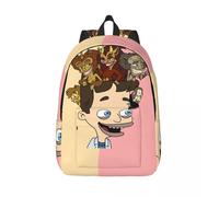 Sac à dos de grande capacité pour ordinateur portable, motif dessin anime, de bonne qualité, ideal pour l'ecole, ideal pour les anniversaires d'enfants Noir