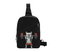 Sac à dos de gym avec motif bouledogue français, haltérophilie, sac à bandoulière pour hommes, sac à dos, sac à dos de voyage, randonnée, sac à bandoulière