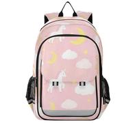 Sac à dos de karaté pour enfants de 8 à 12 ans : sacs à livres légers pour étudiant dans des couleurs assorties - Licornes blanches mignonnes de dessin animé