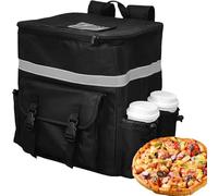 Sac à dos de livraison - Sac de nourriture à pizza, sac d'opérateur pour aliments chauds | Support de boîte à repas isotherme avec poches