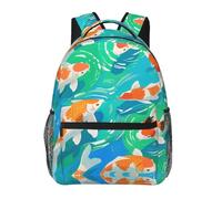 Sac à Dos de Loisirs avec compartiment Sac à Dos Enfant Art du Poisson Porte-Bonheur Unisex Cartable Scolaire pour Quotidien Cadeaux Outdoor 29X40cm
