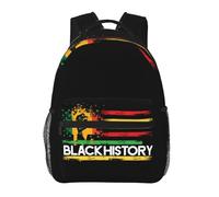 Sac à Dos de Loisirs avec compartiment Sac à Dos pour Enfants Mois de l'histoire des Noirs Portable Cartable Scolaire pour Voyage Enfant Quotidien 29X40cm