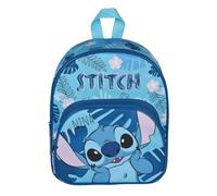Sac à dos de maternelle Disney Stitch - Personnalisé avec nom - Sac à dos pour enfant avec poche avant - 2 compartiments - 25,5 x 30,5 x 10 cm, Sac à dos Lilo & Stitch bleu, 25,5 x 30,5 x 10 cm