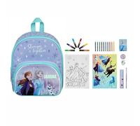 Sac à dos de maternelle La Reine des Neiges - Personnalisable avec nom - Ensemble sac à dos pour enfant, Set 1 - Sac à dos avec tour de peinture