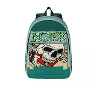 Sac à dos de maternelle N-Nofx à grande capacité et bandoulière réglable «Rock Is My Life» pour fille, cadeau de rentrée scolaire Noir