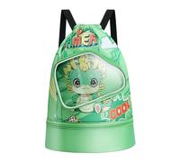 Sac à dos de natation pour nageurs, séparation humide et sec, sac à dos de plage | Compartiment à chaussures, sac à dos de piscine, sac à dos de piscine pour garçons et filles, Petit dinosaure., Refer