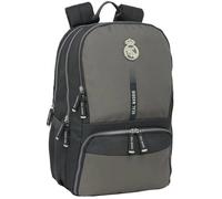 safta Real Madrid 3ème équipe 24/25 - Sac à dos de padel, idéal pour différents âges, confortable et polyvalent, qualité et résistance, 30 x 17 x 42 cm, gris, M, Décontracté