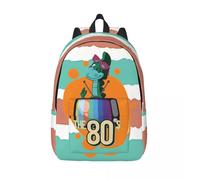 Sac à dos de pique-nique de week-end Orange Wind Retro Lavable Kawaii Denver le dernier dinosaure pour femme Sac à dos Cadeau d'anniversaire Noir