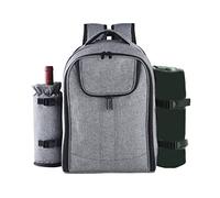 Sac à dos de pique-nique pour 4 personnes, sac isotherme avec compartiment isotherme, compartiment à couverts, portable pour , pique-nique, plage, couverture polaire imperméable, porte-bouteille