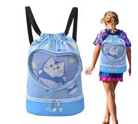 Sac à Dos de Piscine pour - Sac à Dos en Tissu avec Cordon de Serrage | Compartiment de Rangement | Design de Dessin animé léger avec séparation Humide et Sec et Construction Durable offrant