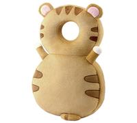 Sac à dos de protection de tête pour bébé, protection tête réglable pour bébé avec trou respirant, joli coussin sécurité en forme tigre pour ramper et marcher.