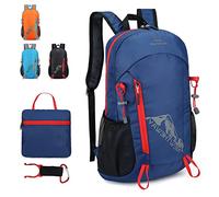 Sac à dos de randonnée, 20 L léger pliable étanche ultra léger convient pour le camping le pique-nique en plein air noir (Bleu marine)
