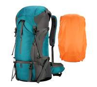 Sac à dos de randonnée 70L - Pack de pliable de grande capacité | sac à engrenages | Sac à dos de camping en plein air pour excursions d'une journée, ajustement d'épaule réglable, Vert, Consu