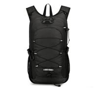 Sac à dos de randonnée d'extérieur de 35 L avec bande réfléchissante, matériau résistant à l'eau et plusieurs poches de rangement pour le camping, le cyclisme (noir)