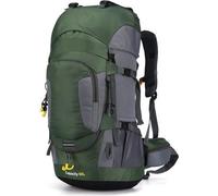 sac à dos de randonnée léger et étanche 60L avec protection contre la pluie, sac à dos de jour pour le sport en plein air, sac de voyage multifonctionnel pour l'escalade, le camping et les voyages,Ver