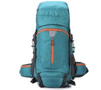 Sac à dos de randonnée léger imperméable de 60 l avec housse de pluie et spacieux pour camping, voyage et aventures en plein air (bleu foncé)