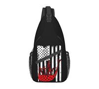 Sac à Dos de randonnée Unisexe avec Motif de Cornemuse et Drapeau américain