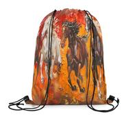 Sac À Dos De Rangement Cheval Au Galop Leger Sac À Cordon Résistant Natation Sac Cordon De Sport pour Fußball École Plage 39X46Cm