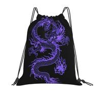 Sac À Dos De Rangement Dragon Cool Étanche Sac À Dos À Cordon De Serrage Résistant Sack Sport Gymnastique pour Sports Basket-Ball École 39X46Cm