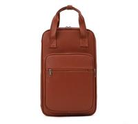 Sac à dos de rangement en cuir synthétique souple avec isolation et poches avant pour organiser les baguettes et les outils de percussion (marron)