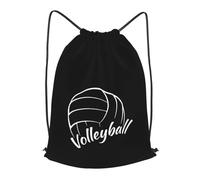 Sac À Dos De Rangement l'amour, C'est du Volley-Ball Étanche Sac De Sports avec Cordon De Serrage Pliable Natation Sac Cordon De Sport pour École Piscine Natation 39X46Cm