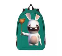 Sac à dos de rangement léger et lavable pour lycéens, motif R-Rabbids Invasion, ideal pour les employés de bureau, cadeau d'anniversaire Noir
